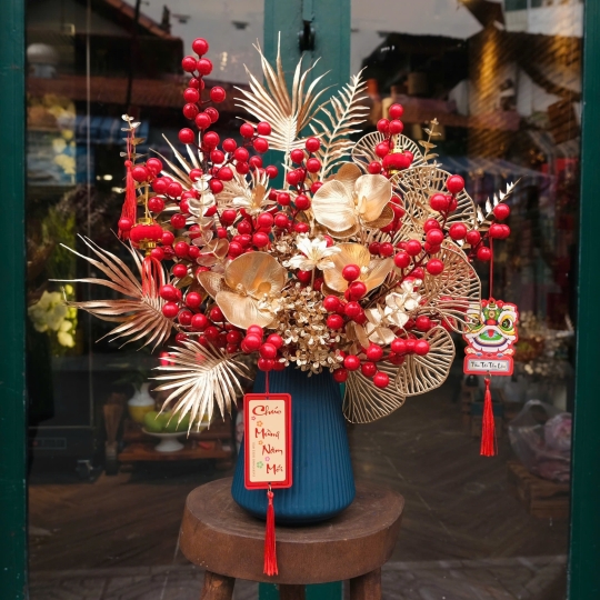 Hộp Hoa Đào Đông Tết - T044